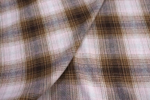 Linen for suits and interiors, plaid pied-de-poule with a wrinkled effect