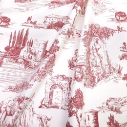 DUCK Интерьерная ткань 180см Туаль Де Жуи красный