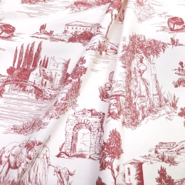 DUCK Интерьерная ткань 180см Туаль Де Жуи красный