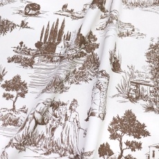 DUCK Интерьерная ткань 180см Туаль Де Жуи коричневый DUCK Интерьерная ткань 180см Туаль Де Жуи коричневый