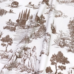 DUCK Интерьерная ткань 180см Туаль Де Жуи коричневый