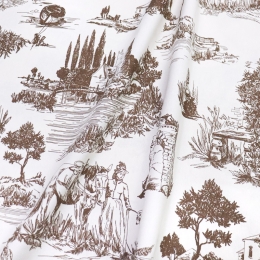 DUCK Интерьерная ткань 180см Туаль Де Жуи коричневый