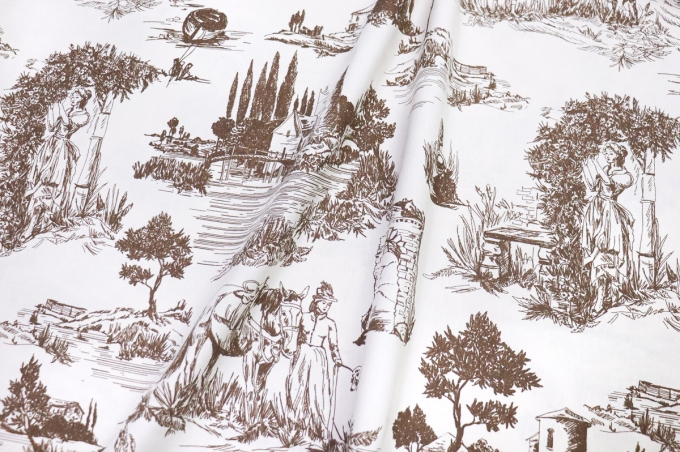 DUCK Интерьерная ткань 180см Туаль Де Жуи коричневый