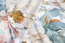 Bed linen sateen 240 cm pale turquoise