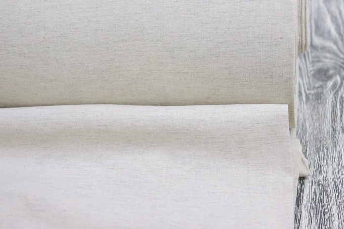 Linen cotton 260 cm Linen Fabric Stone Washed gray undyed