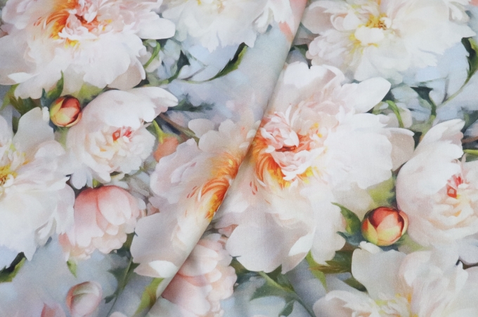 Сатин для постельного белья 240 см цветы