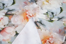 Bed linen sateen 240 cm pale turquoise