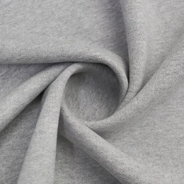 Трикотаж футер 3-х нитка с начёсом стриженный 100% хлопок Серый меланж 50-04 Трикотаж футер 3-х нитка с начёсом стриженный 100% хлопок Серый меланж 50-04