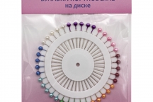 Булавки портновские на диске, упак./ 40 шт., Hobby&Pro 210038 Булавки портновские на диске, упак./ 40 шт., Hobby&Pro 210038