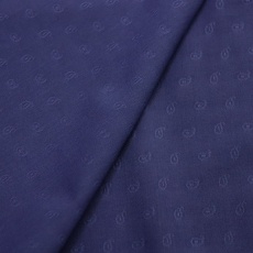 Итальянский плательно-блузочный жаккардовый хлопок синий 