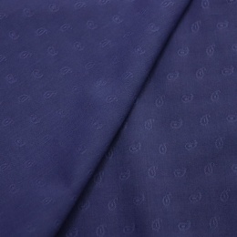 Итальянский плательно-блузочный жаккардовый хлопок синий 