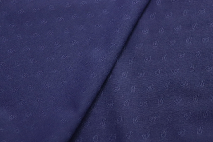 Итальянский плательно-блузочный жаккардовый хлопок синий 
