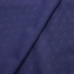 Итальянский плательно-блузочный жаккардовый хлопок синий 