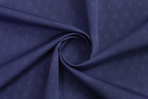 Итальянский плательно-блузочный жаккардовый хлопок синий 