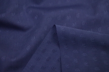 Итальянский плательно-блузочный жаккардовый хлопок синий 