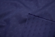 Итальянский плательно-блузочный жаккардовый хлопок синий 