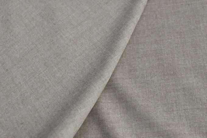 Italian suit wool-flannel gray melange