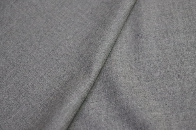 Italian suit wool-flannel gray melange