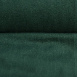 Medium Weight linen with Viscose Stone Washed dark green emerald color