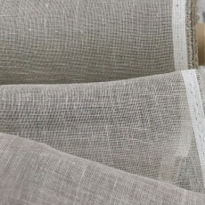 Linen curtain mesh gray unpainted