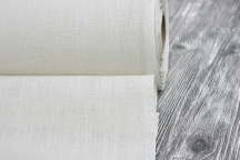 Decorative linen curtain fabric 150cm milk cream