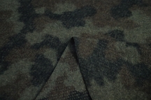 Итальянский плотный шерстяной трикотаж камуфляж