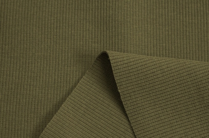Трикотажное полотно Кашкорсе Burnt Olive 18-0521