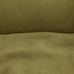 Medium Weight linen with Viscose Stone Washed natural olive color