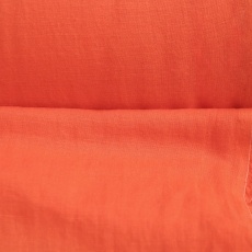 Лён с вискозой плательный ярко-оранжевый с эффектом мятости