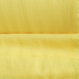 Лён с вискозой плательный ярко-желтый с эффектом мятости