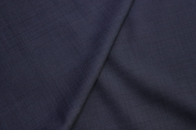 Итальянская костюмно-плательная шерсть c полиэстером синий меланж