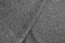 Итальянский плотный шерстяной с хлопком трикотаж  ёлочка серый