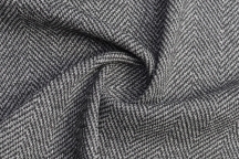 Итальянский плотный трикотаж с шерстью ёлочка серый