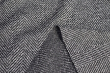 Итальянский плотный трикотаж с шерстью ёлочка серый