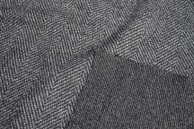 Итальянский плотный шерстяной с хлопком трикотаж  ёлочка серый