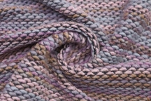 Итальянский шерстяной трикотаж с люрексом сиренево-фиолетовый Итальянский шерстяной трикотаж с люрексом сиренево-фиолетовый