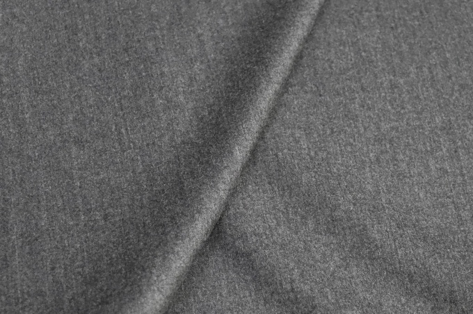 Italian suit and dress wool flannel dark gray melange