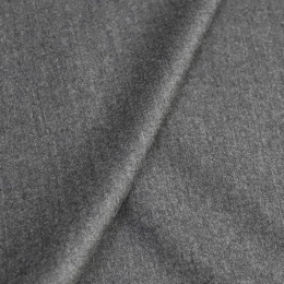 Итальянская костюмно-плательная шерсть фланель серый меланж