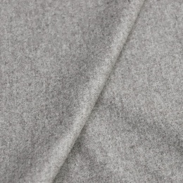 Итальянская костюмно-плательная шерсть фланель светло-серый меланж