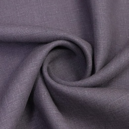 Лён костюмно-плательный умягченный серо-фиолетовый