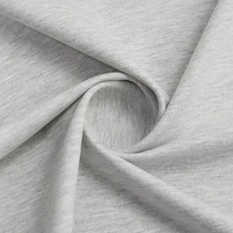 Трикотаж френч терри двухнитка Серый Айс Меланж 50-01