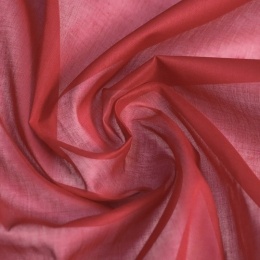 Итальянская хлопковая органза красно-рубиновый