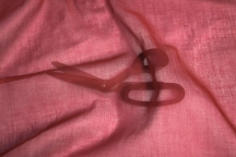 Итальянская хлопковая органза красно-рубиновый