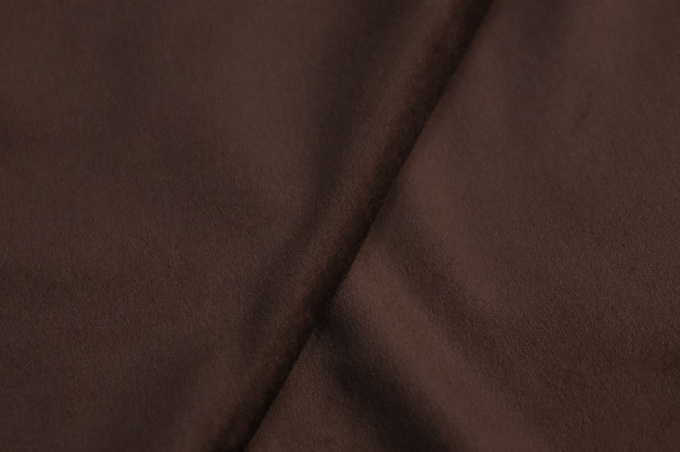 Итальянский хлопковый бархат темно-коричневый корица