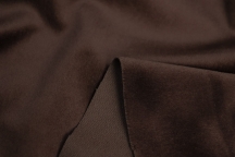 Итальянский хлопковый бархат темно-коричневый корица