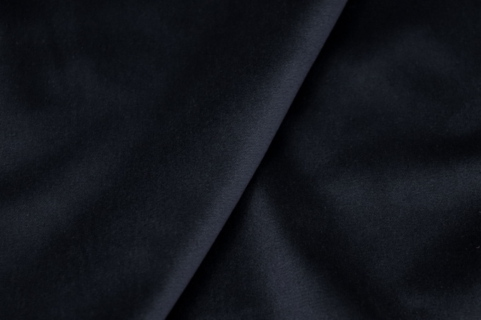 Итальянский хлопковый бархат темно-синий