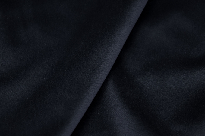 Итальянский хлопковый бархат темно-синий