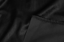 Итальянский хлопковый бархат черный с отливом