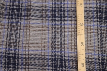 Итальянский плотный трикотаж с шерстью серо-коричнева клетка