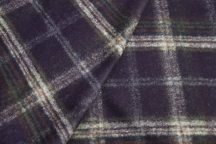 Итальянский шерстяной трикотаж клетка темно-фиолетовый